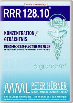 Peter Hübner - Medizinische Resonanz Therapie Musik<sup>®</sup> - RRR 128 Konzentration / Gedächtnis Nr. 10