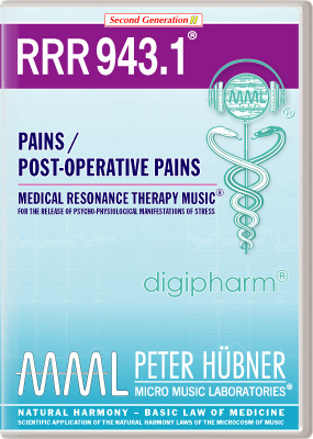 Peter Hübner - Medical Resonance Therapy Music<sup>®</sup> - RRR 943 Pains / Post-Operative Pains No. 1