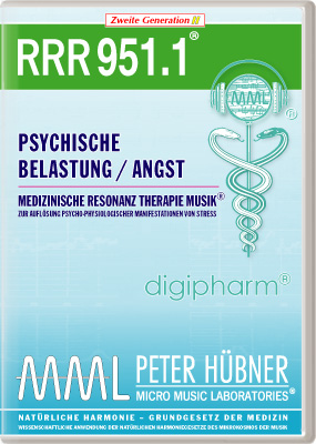 Peter Hübner - Medizinische Resonanz Therapie Musik<sup>®</sup> - RRR 951 Psychische Belastung / Angst Nr. 1