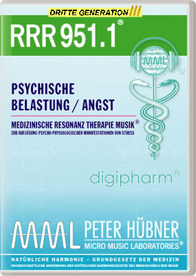 Peter Hübner - Medizinische Resonanz Therapie Musik<sup>®</sup> - RRR 951 Psychische Belastung / Angst Nr. 1