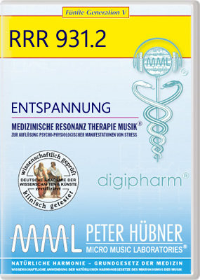 Peter Hübner - Medizinische Resonanz Therapie Musik<sup>®</sup> - ENTSPANNUNG<br>RRR 931 • Nr. 2