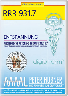 Peter Hübner - Medizinische Resonanz Therapie Musik<sup>®</sup> - ENTSPANNUNG<br>RRR 931 • Nr. 7