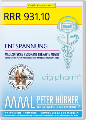 Peter Hübner - Medizinische Resonanz Therapie Musik<sup>®</sup> - ENTSPANNUNG<br>RRR 931 • Nr. 10