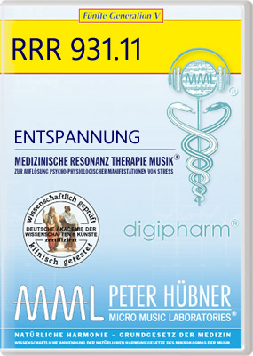 Peter Hübner - Medizinische Resonanz Therapie Musik<sup>®</sup> - ENTSPANNUNG<br>RRR 931 • Nr. 11