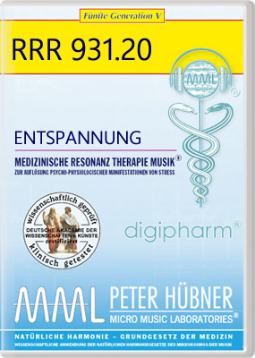 Peter Hübner - Medizinische Resonanz Therapie Musik<sup>®</sup> - ENTSPANNUNG<br>RRR 931 • Nr. 20