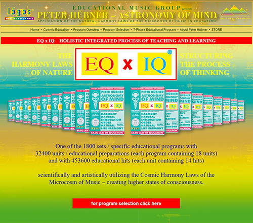 Astronomy of Mind - 32400 programme units - the cosmic harmony laws of nature structuring the process of cosmic thinking