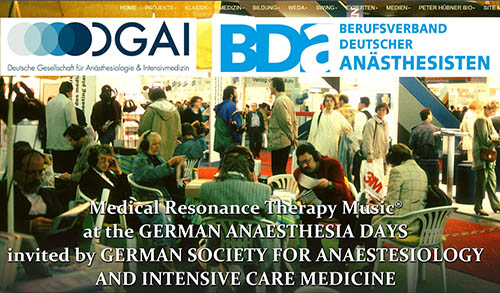Pr&auml;sentation der Medizinischen Resonanz Therapie Musik auf internationalen Messen, Kongressen und Tagungen
