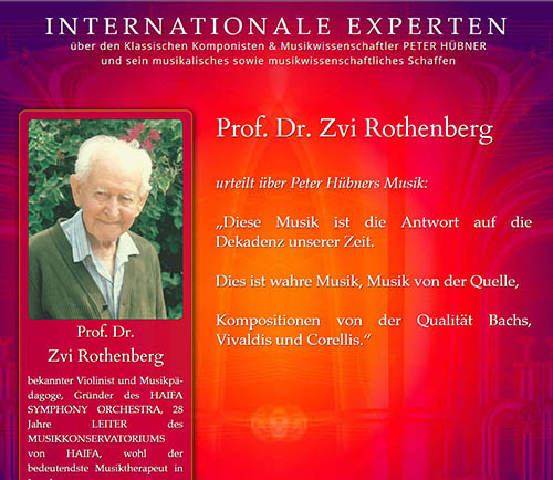 Zvi Rothenberg - bekannter israelischer Violinist und Musikp&auml;dagoge